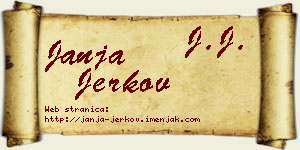 Janja Jerkov vizit kartica